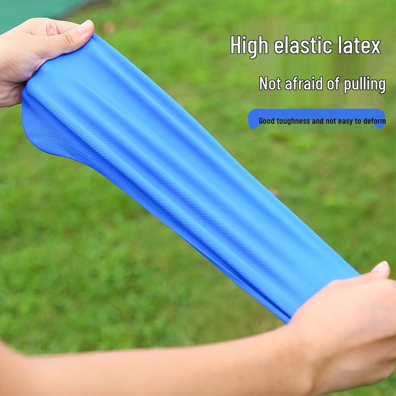 Mid-Calf Waterproof Latex Rain Shoe Covers with Non-Slip Sole – Thick, Elastic, and Portable