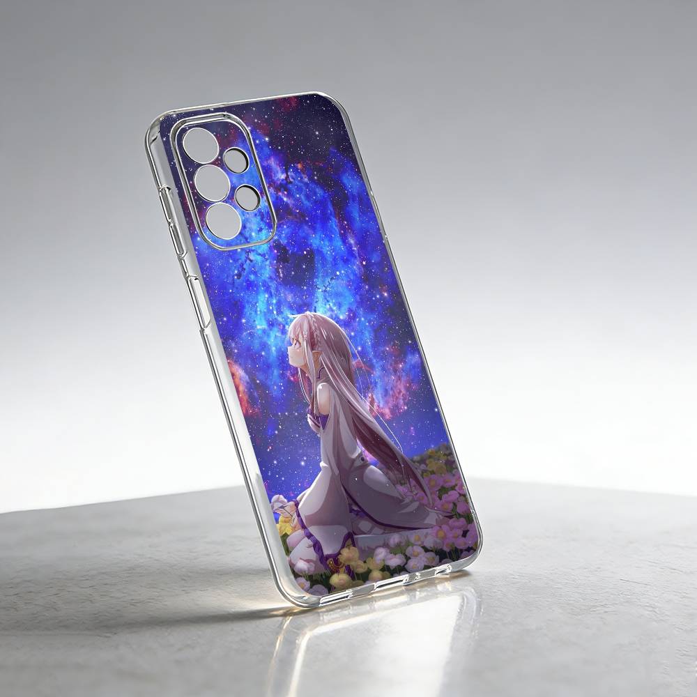 Re  Z-Zero Emilia-a Phone Case For Samsung S25,S24,S21,S22,S23,S30,Ultra,S20,Plus,Fe Transparent Cover