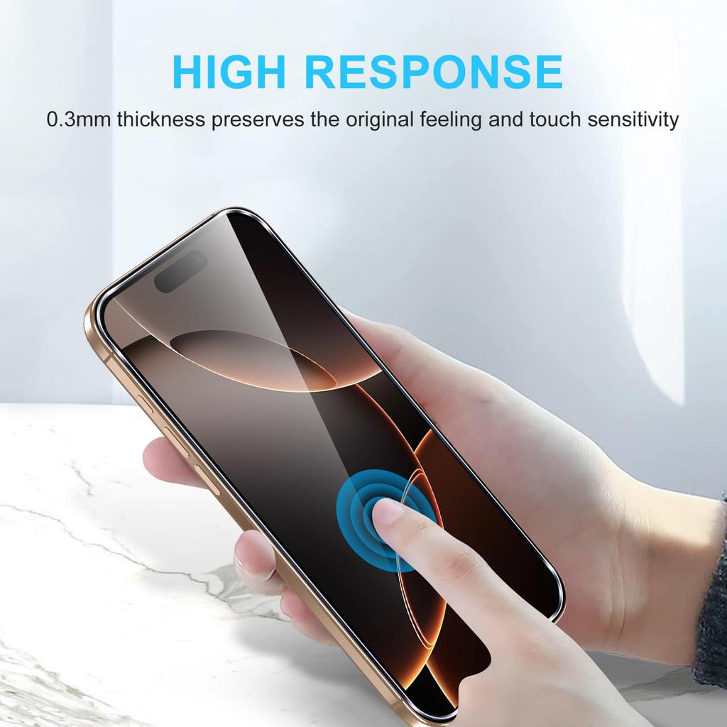 3PCSScreen Protector For iPhone 17 Pro MAX Air Tempered Glass NOT Full Cover HD Crystal 9H Anti Scratch Case Friendly