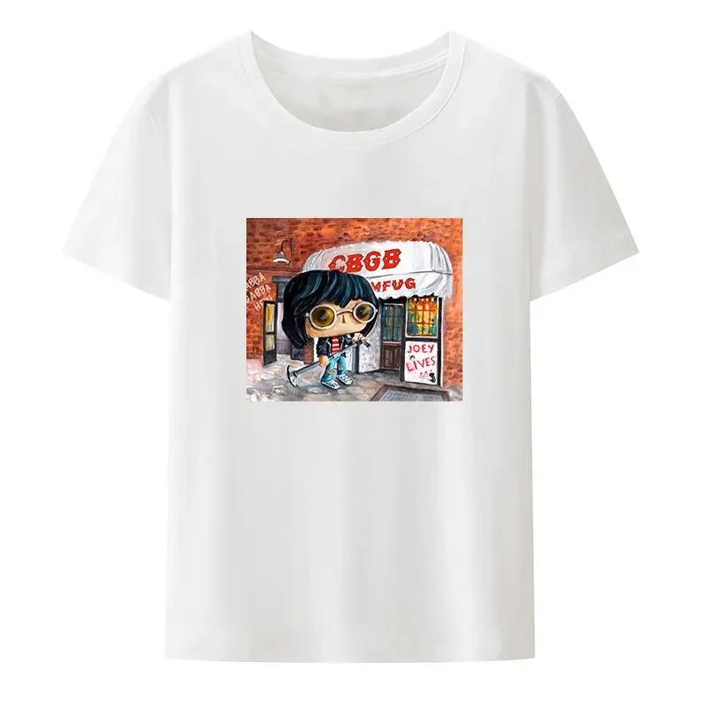 Underground Punk Rock Concert Hipster Tee Hip Hop Street Fashion Cool Tops CBGB OMFUG Liberty Skeleton Black White Print T Shirt