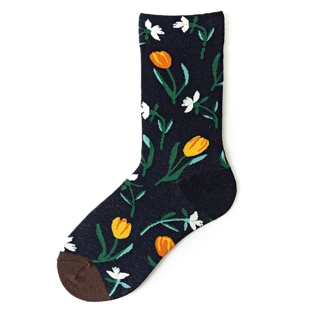 Colorful Cartoon Creative Fashion Vine Graffiti Novelty Men Women Socks Winter Warm Comfortable Cotton Sokken Dropship