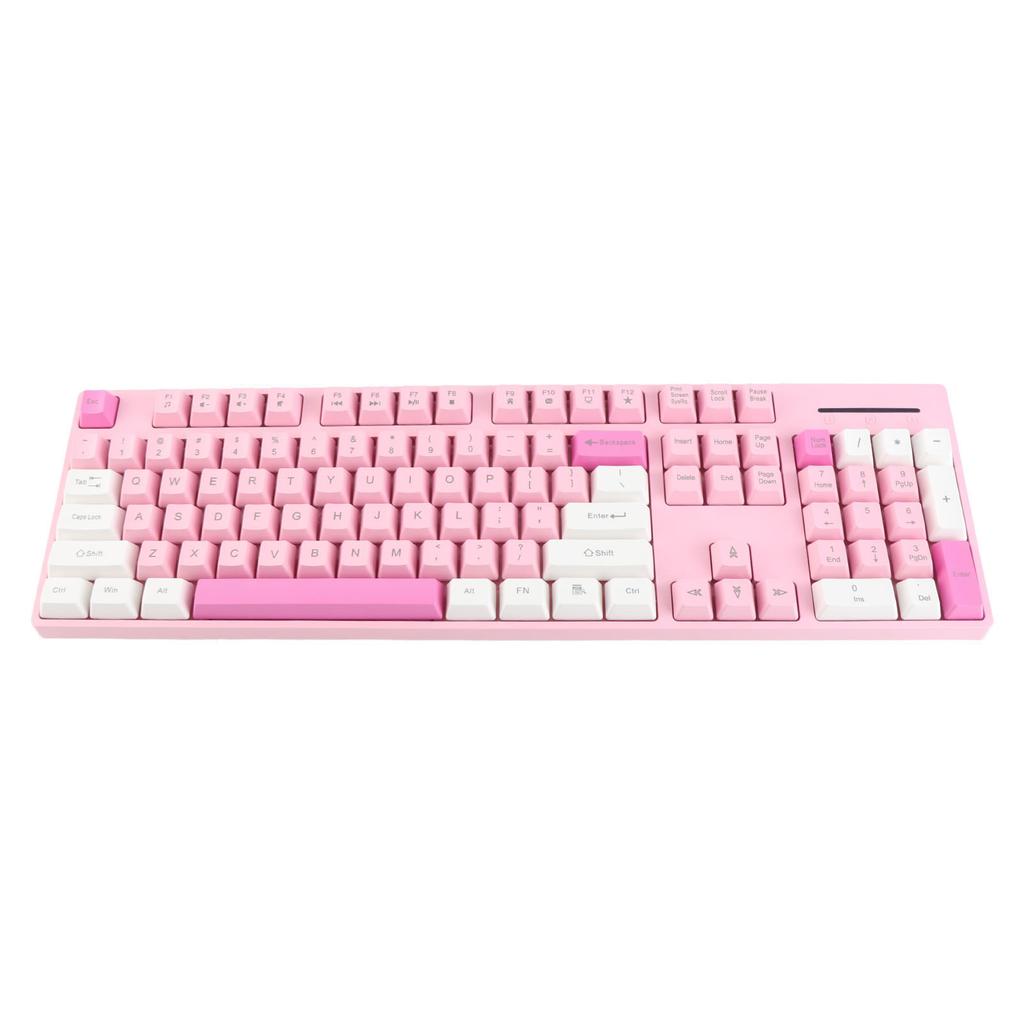 104 Keys Wired Keyboard 3 Colors Cute Gaming Keyboard USB Interface Business Keyboard for Win XP 7