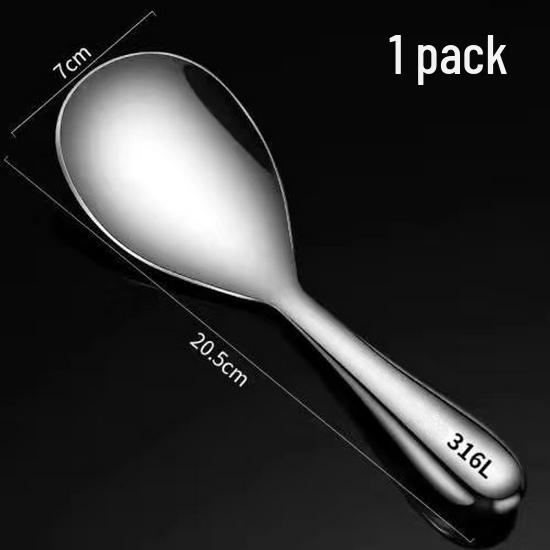 Extra Thick 316 Stainless Steel Non-Stick Rice Serving Spoon and Spatula for Household Use