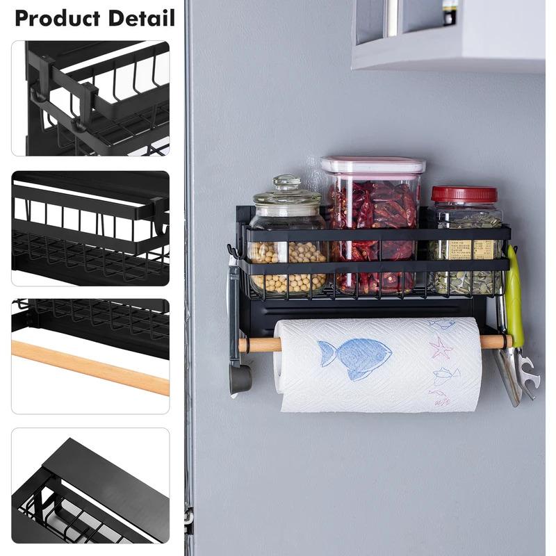 1pc hook paper towel rack, versatile and large capacity, suitable for household kitchen daily necessities