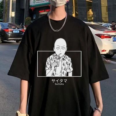 Anime One Punch Cool Man T-shirt Strongest Hero Saitama Sensei T-shirts Men Women's Short Sleeve Oversized T Shirt Streetwear