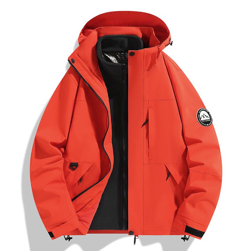 Direct sales autumn and winter outdoor jacket men and women three-in-one removable liner couple jacket group buying