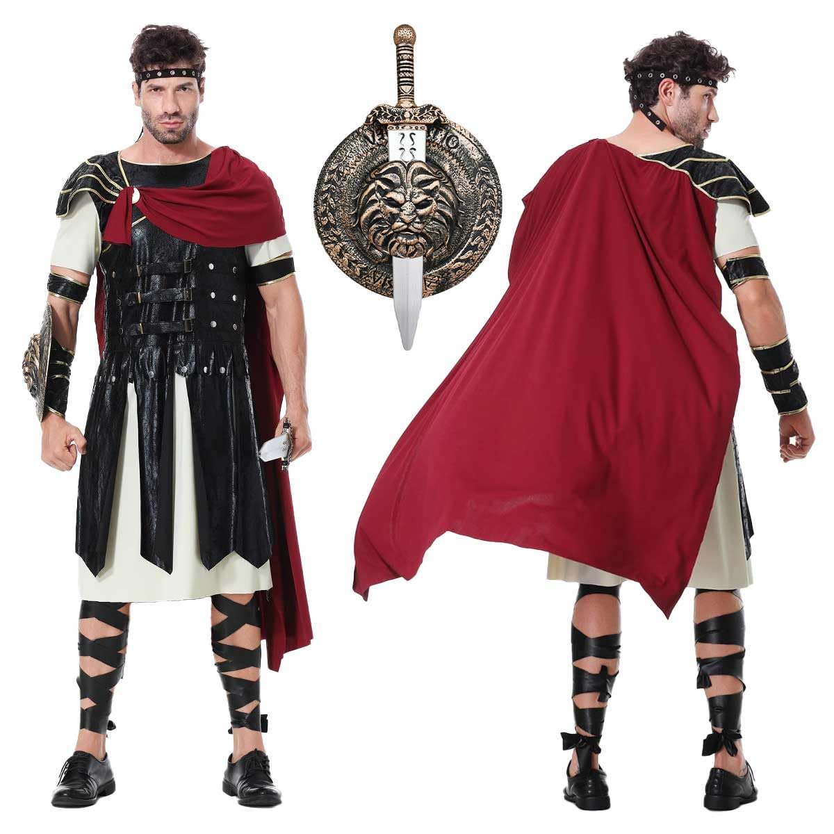 

[monoii] Halloween Cosplay Warrior Costume, Knight Costume, Swordsman Costume for Men
