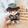 Niannyyhouse 20cm Doll Clothes Cotton Doll Clothes Bear Pattern Hat Coat Striped T-Shirt Leather Pants Doll Baby Clothes Dress Up Stuffed Animal (B)