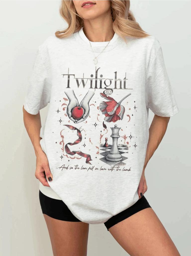 2026 Twilight Inspired Shirt Book Cover Aesthetic TShirt Twilight Saga Fan Gift Vampires Wolves Romance Unisex Shirt