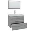 3152874 vidaXL Bathroom Furniture Sonoma Grey Engineered Wood