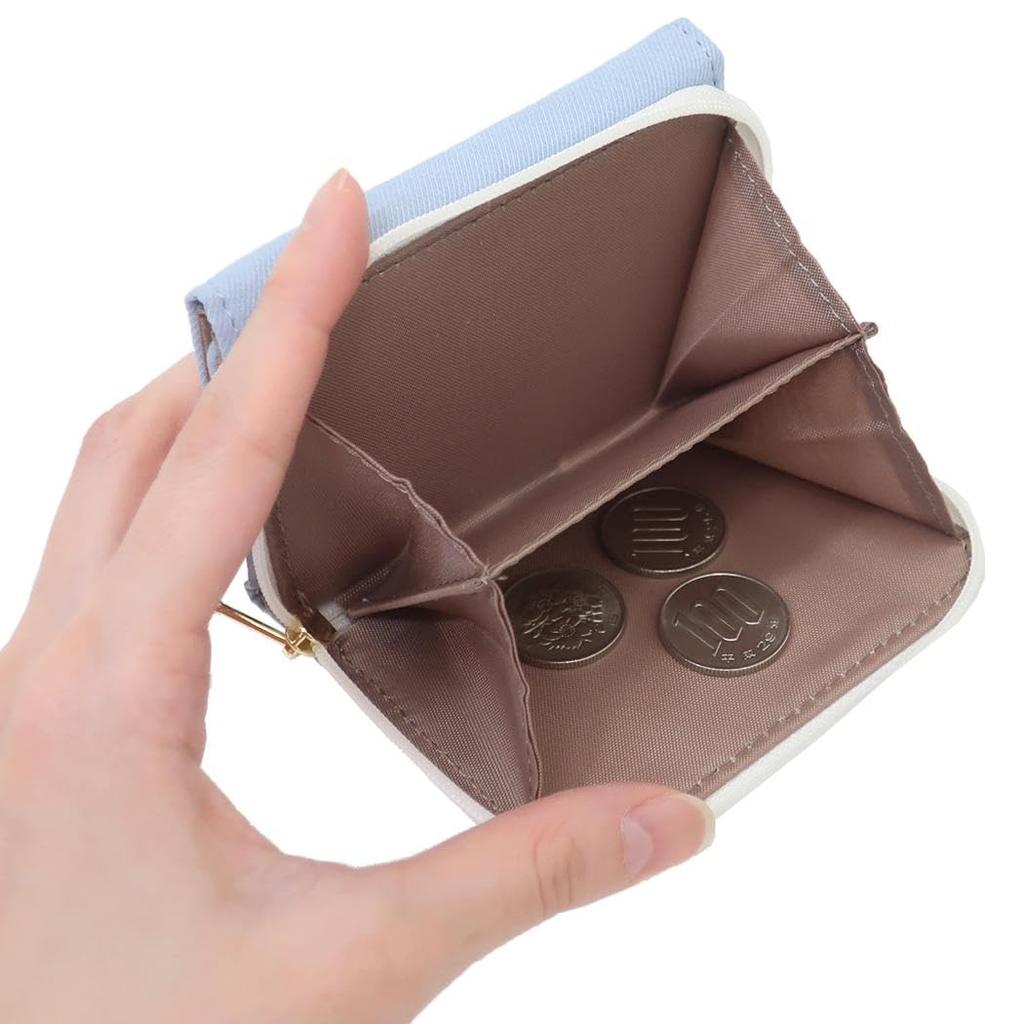 Snoopy Zipper Tri-fold Wallet Blue Applique Olaf