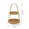Woven-Style PP Multi-Tier Serving Basket Snacks Fruits Bread Dim Sum Japanese Style Storage Organizer