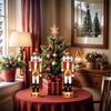 Christmas Nutcrackers Figurines Wooden Christmas Nutcracker Soldier Figurine Collectible Home Decor For Hotel Tree Bar Porch