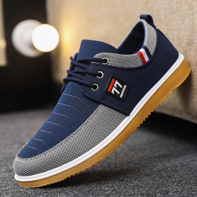 

Мужские модные дышащие кроссовки большого размера для коммерческой ходьбы с цветными блоками, удобные, нескользящие и прочные, с мягкой подошвой 39 синий