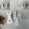 1PC Cute Rabbit Candle Silicone Mold Gypsum Car Mounted Incense Expanding Gypsum Decoration Mold Easter Aromatherapy Candle Mold