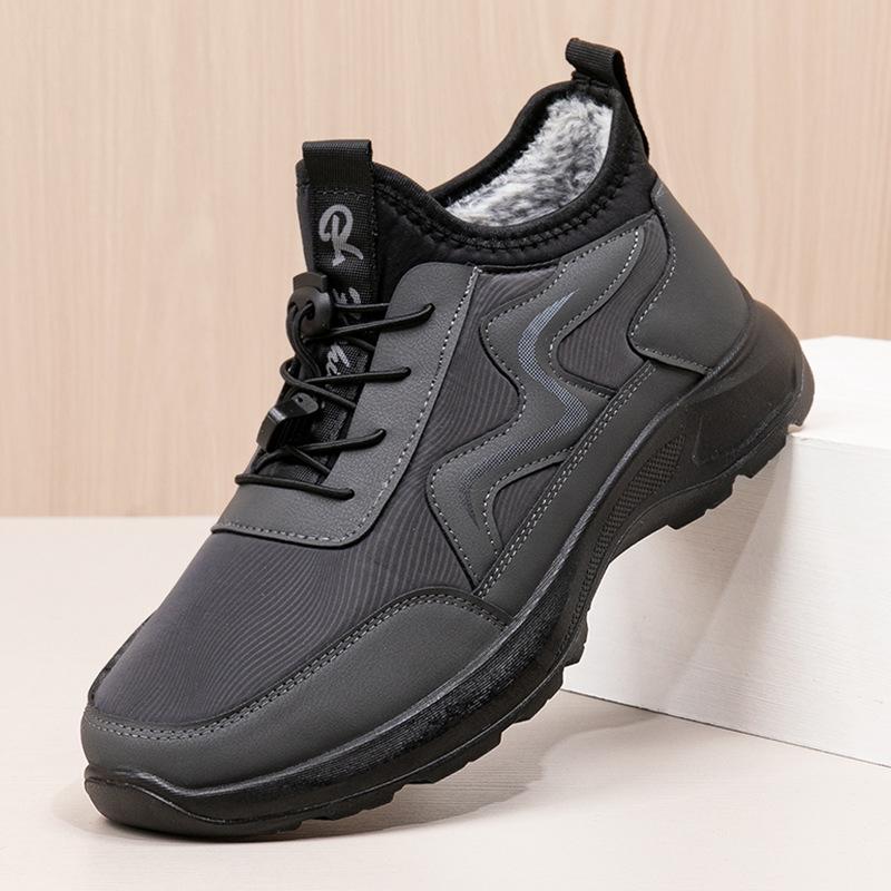 

Флисовые и Утепленные Тканевые Ботинки, Мужские Водонепроницаемые и Противоскользящие Ботинки, Спортивная Обувь на Мягкой Подошве 44 серый