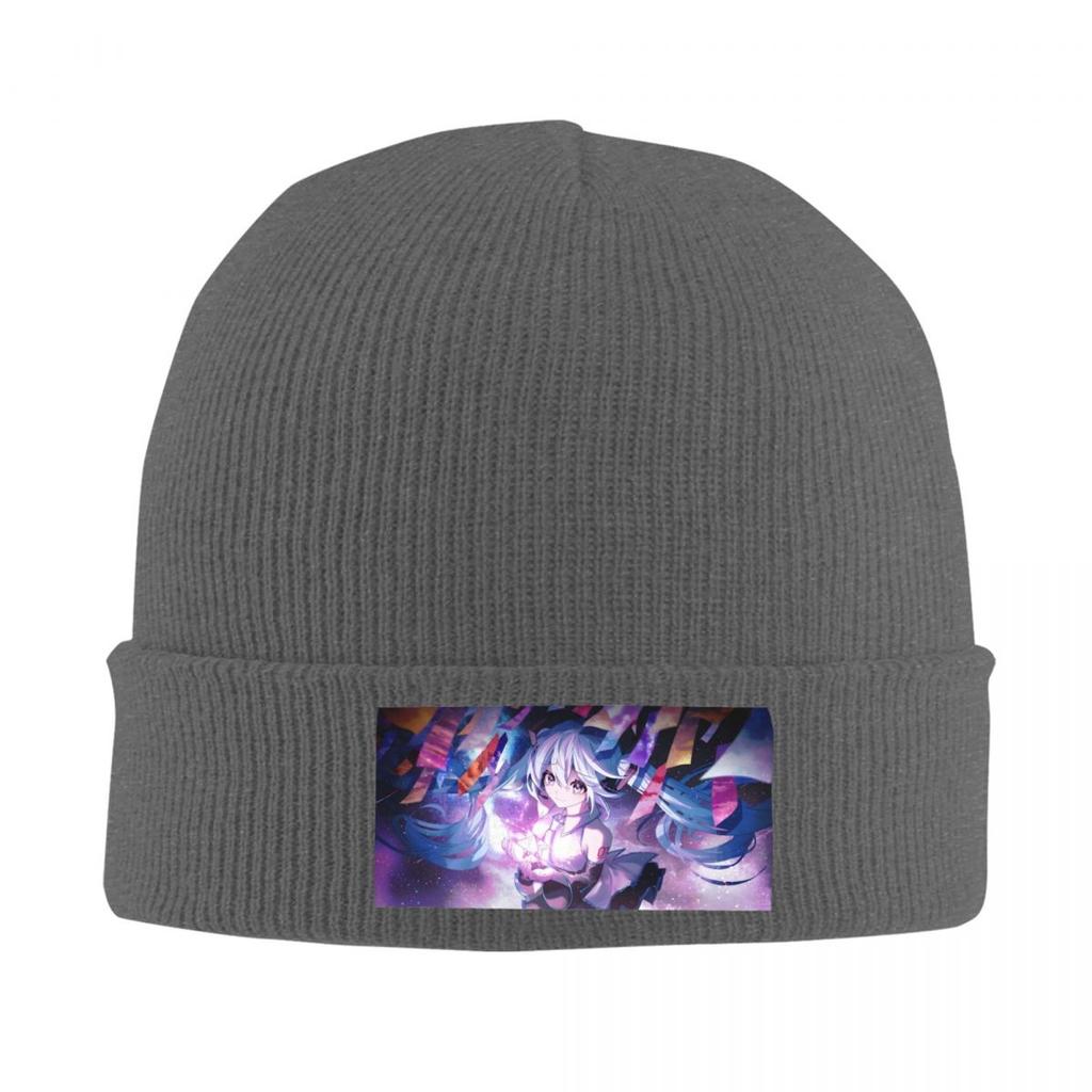 Custom Hatsunes Miku Comic Skullies Beanies Caps Streetwear Winter Warm Women Unisex Knitting Hats Unisex Adult Anime Bonnet Hats