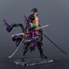 24cm One Piece Enma Zoro PVC Figure Three Sword Samurai Roronoa Zoro Figure Battle Form Statue Desktop Ornament Anime Toy Gifts