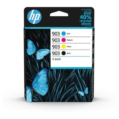 HP 903 Pakke med 4 originale blekkpatroner i svart, cyan, gult og magenta (6ZC73AE) for HP OfficeJet / OfficeJet Pro 6900