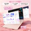 MS Office N5100 4C4T Laptop with Dual 16GB DDR4 1TB Windows 11 Fingerprint WiFi Dual USB Mini Bluetooth and Japanese Keyboard Cherry Blossom Red