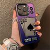 Gradual Change Poker Applicable To Apple 16Promax Mobile Phone Case Personalized Vitality Case iPhone15/14/13 Europe and America 12