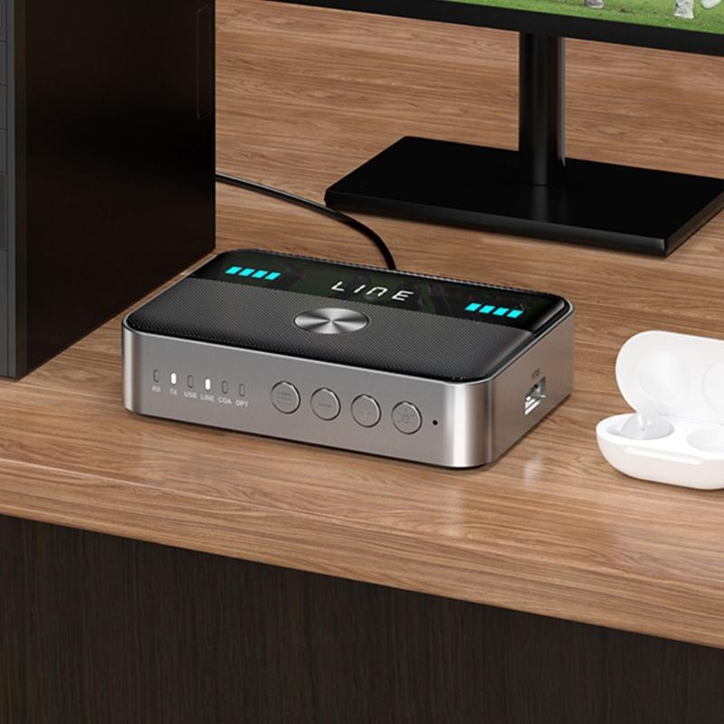 Bluetooth-compatible Adapter with 5.3 Chip, Display, Long Battery Music Receiver for Devices
