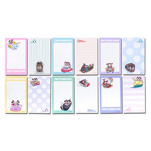 Mickey & Minnie Memo Set, Attraction Design Series 2019, Retro Disney Merchandise, Souvenir [Tokyo Disney Resort Exclusive]