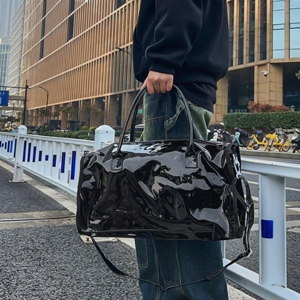 Borsa Tracolla Trasparente ad Alta Capacità Impermeabile in PVC Borsa da Toilette Oversize a Spalla Singola Borsa da Spiaggia per Nuoto