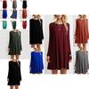 Elegant Women Autumn Fashion Basic Loose Slim Long Sleeve Mini Dress In S-5xl