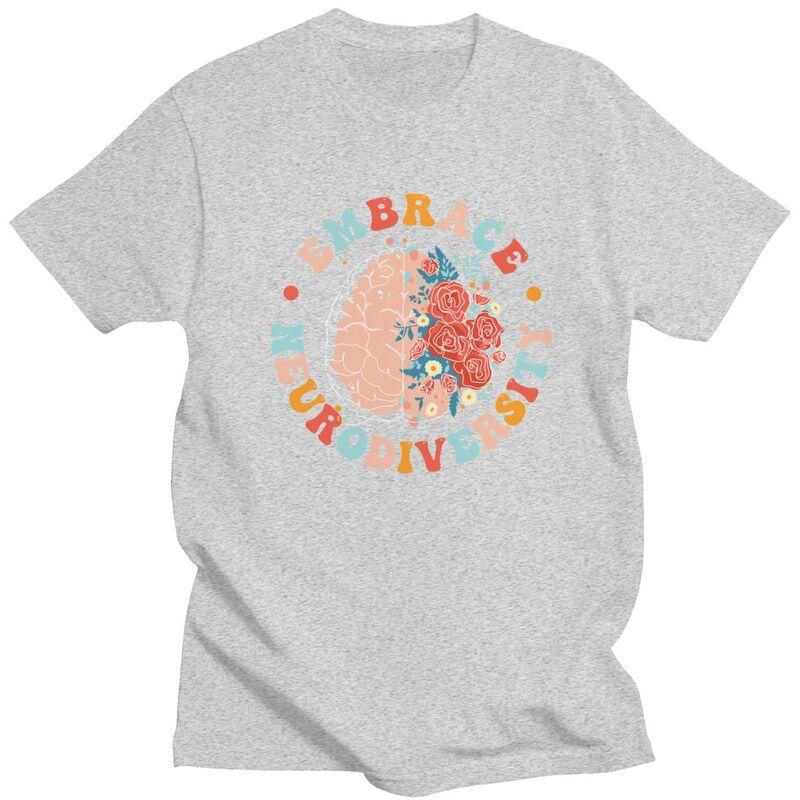 Embrace Neurodiversity Autism Awareness T Shirt Unisex Short Sleeves Casual Graphic Clothing Summer Style Pure Cotton Camisetas