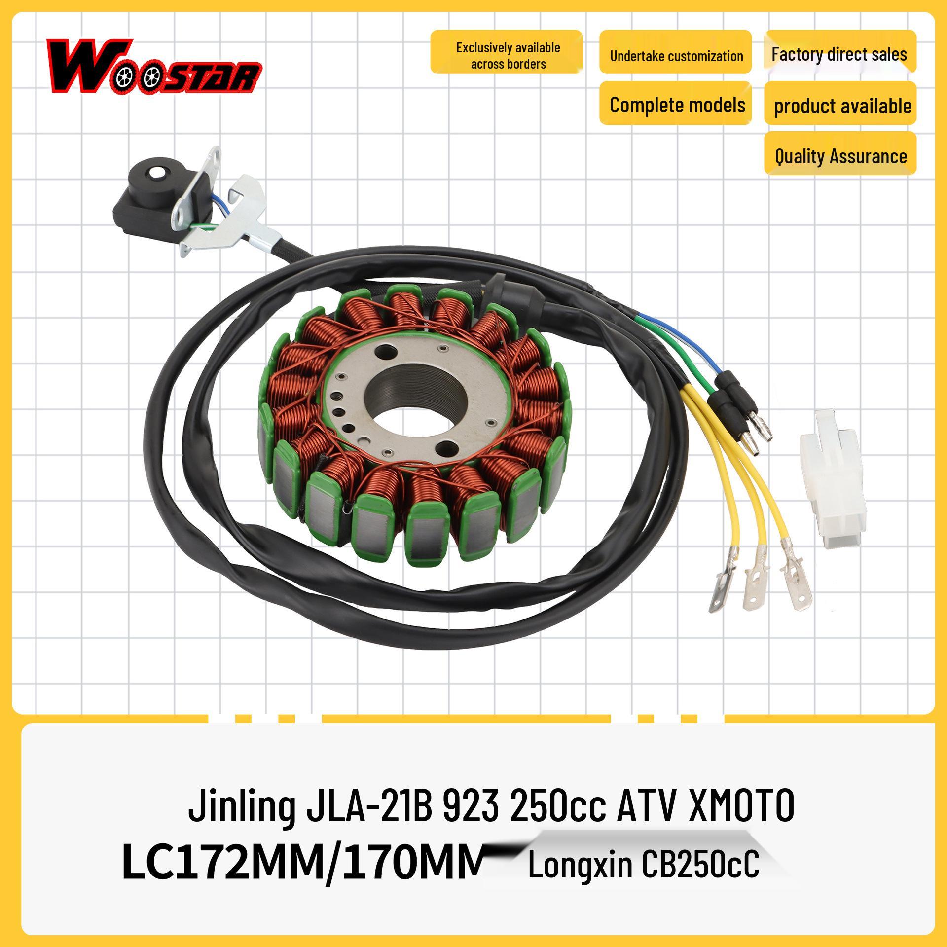 

Ignition Coil Stator for Jinling JLA-21B 923 250cc ATV (XMOTO LC172MM/170MM)