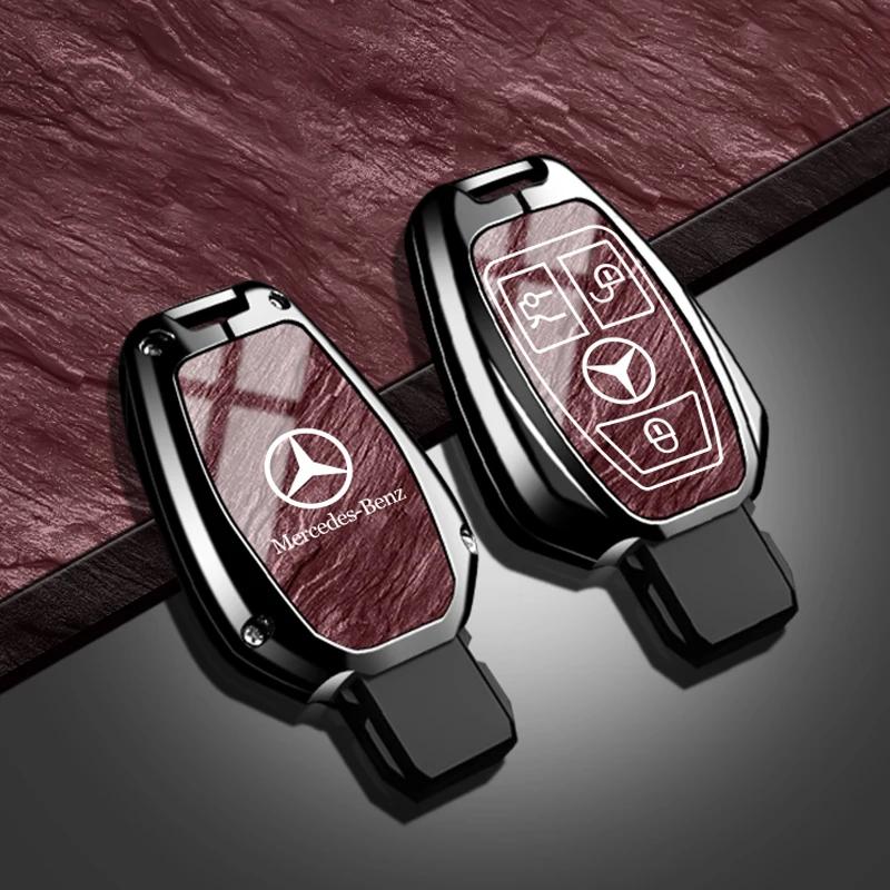Car Sticker For Benz Zinc Alloy Car Key Protector Key Case Cover Shell For Mercedes Benz B C E Class GLS GLA GLK GLC CLA AMG W20