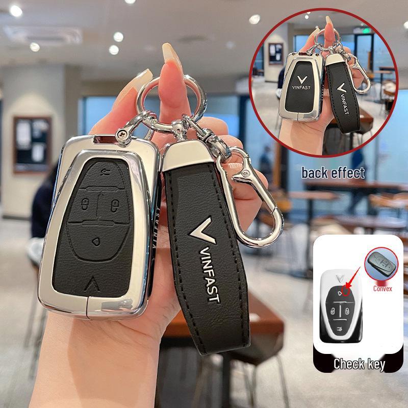 Étui à clés VF8 Haut de gamme pour VINFAST: Coque Protectrice V3 avec Boucle
