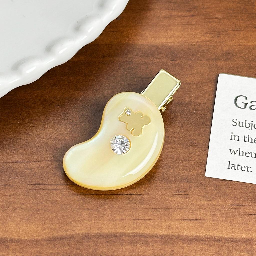 Trendy Acetate Hair Accessories Featuring Rhinestone Bear Clips For Young Women