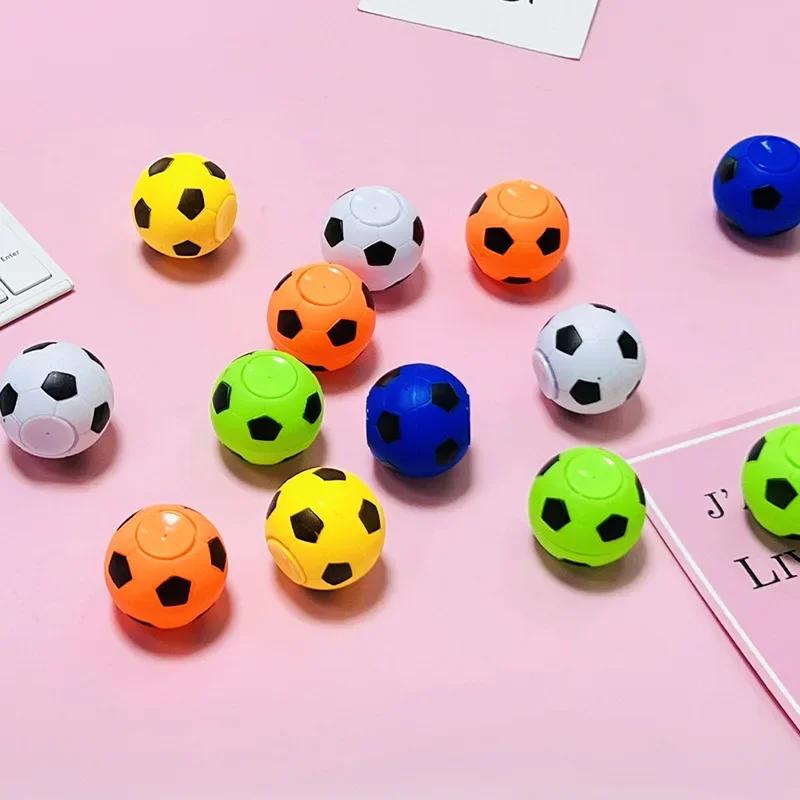 Non-Toxic 9Pcs Football Finger Spin Toy School Kindergarten Soccer Party Favor Gift Guests Kids Birthday Party Gift Bag Stress Relief Toys