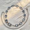 Elegant Square Rhinestone Waist Chain Skirt Cincher