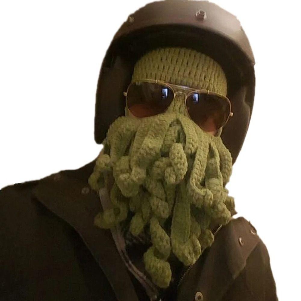 Tier Cthulhu Gestrickte Mütze Bart Skimütze Lustige Sturmhaube Hut Party