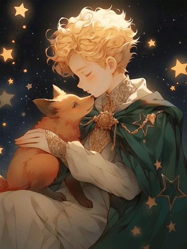 Diamond Painting Cartoon Boy Fox Diy Full Square Round Drill Rhinestone Embroidery New Collection 2023 Animals Mosaic Cross Stitch Kits JX0009