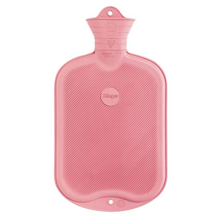 Sanger Ribbet Varmeflaske Rosa 2L