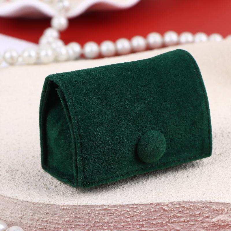Soft Velvet Jewelry Pouch Mini Portable Ring Bag Jewelry Case With Snap Button For Earrings Wedding Party Travel Gift Packaging