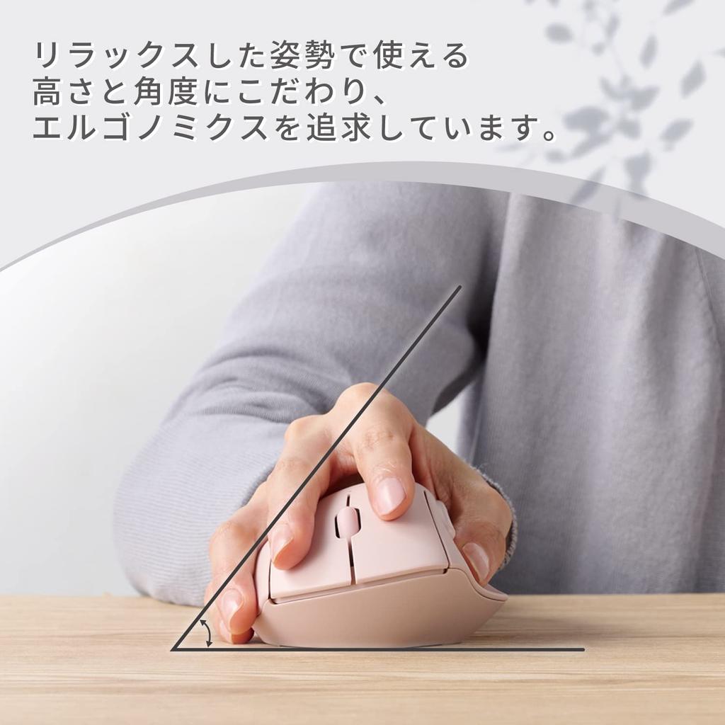 ELECOM SHELLPHA Wireless Mouse, 2.4GHz, Quiet, Antibacterial, 5 Buttons, Pink, M-SH20DBSKPN