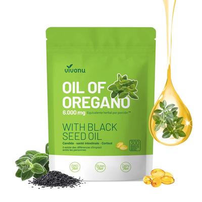 Ulei de Oregano 300 Capsule cu Ulei de Semințe Negre | Antioxidanți Naturali pentru Fitness | Suport Nutrițional | Supliment Alimentar Botanic Foarte Eficient