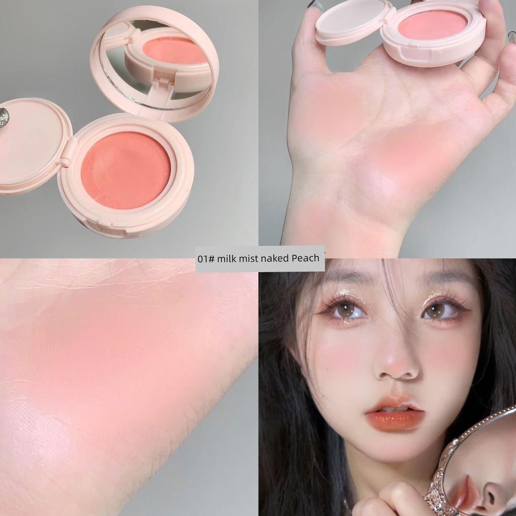 Mashed Potato Air Cushion Blusher Female Korean Style Fall and Winter Orange Expansion Shrink Chin Blue Matte Brightening Highlight Contour Compact