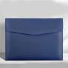 Large Capacity File Organiser Documents Pouches Magnetic Snap Closure Water Resistant Leather Document Folder For Office