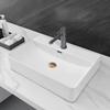 Bathroom Counter Top  Ceramic Sink Rectangular Lavatory Porcelain White Wahsbasin