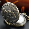 Bronze Racing Horses Unique Creative Quartz Pocket Watches Necklace Accessory Chain Clock Kids Souvenir Best Gifts for Women Men