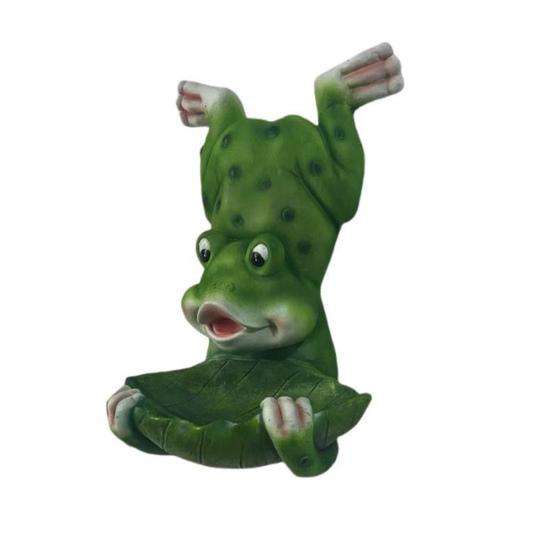 Žabí socha Krmítko pro ptáky Zahradní dekorace Žabí figurka Pryskyřice Žabí design Krmná miska na strom Venkovní použití Terasa Zahrada Přední veranda