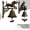 Campanello da porta di benvenuto a forma di testa di bassotto 3D per esterni, forma di strega, campanello vintage da fattoria per porta d'ingresso, capanni da giardino, cottage