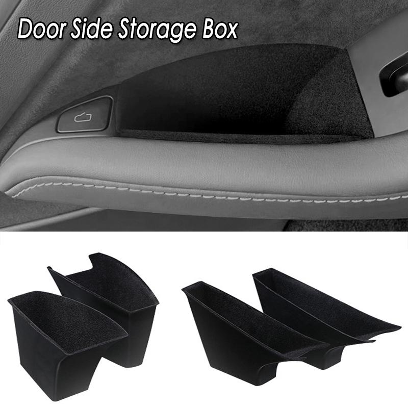

4pcs Front Rear Door Side Storage Box Door Handle Armrest Tray Organizer for Tesla Model 3/Y 2017-