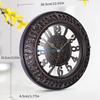 Y3NA Antique Battery Operated 12inch Round Wall Clock for Vintages Inspireds Interior Room
